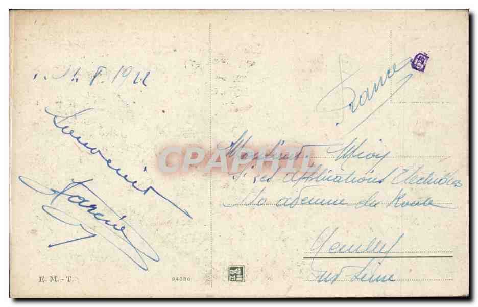 CPA Italie Italia Torini Corso Vittorio Emanuele II — Rückseite