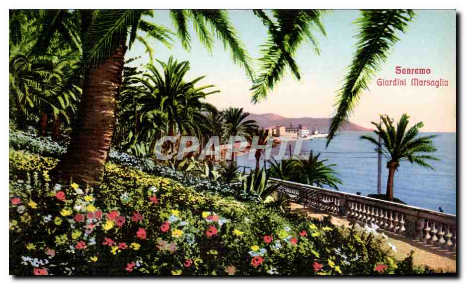 CPA Italie Italia Sanremo Giardini Marsaglia
