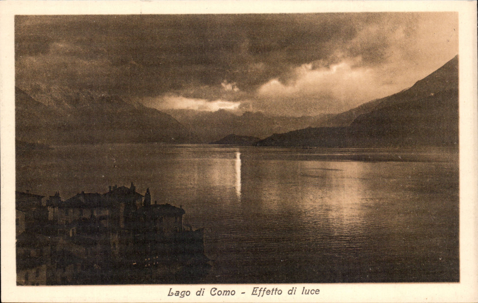 CPA Italie Italia SLago di Como Effetto di luce