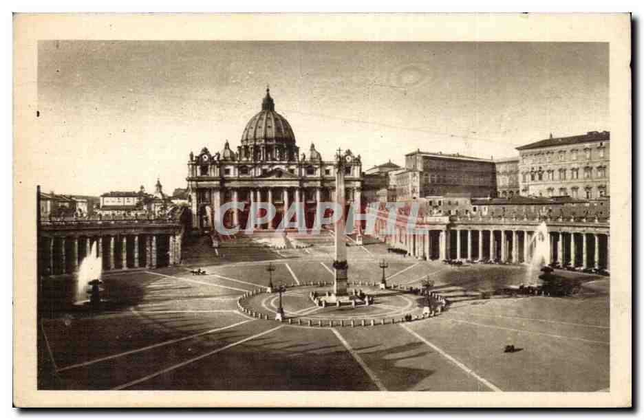 CPA Italie Italia Roma Piazza e Basilica S Pietro