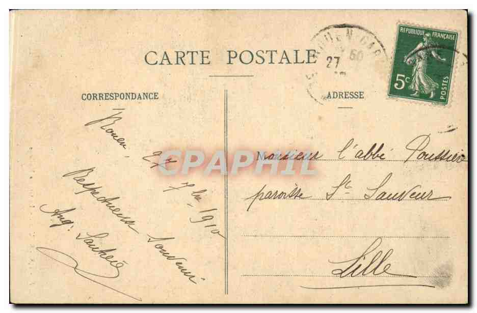 Rouen CPA La grosse horloge — Rückseite