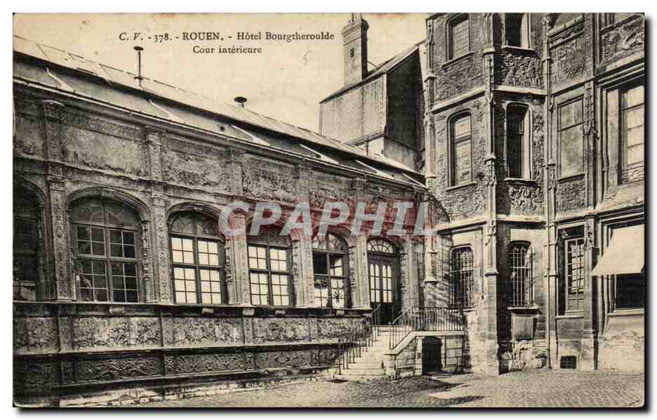 Rouen CPA Hotel Bourgtheroulde Cour interieure