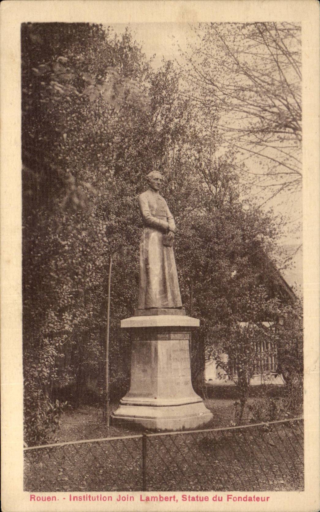 Rouen CPA Institution Join Lambert Statue du fondateur
