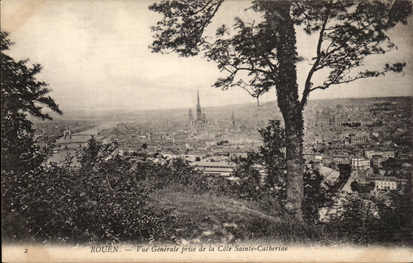 Rouen CPA Vue generale prise de la Cote Sainte Catherine