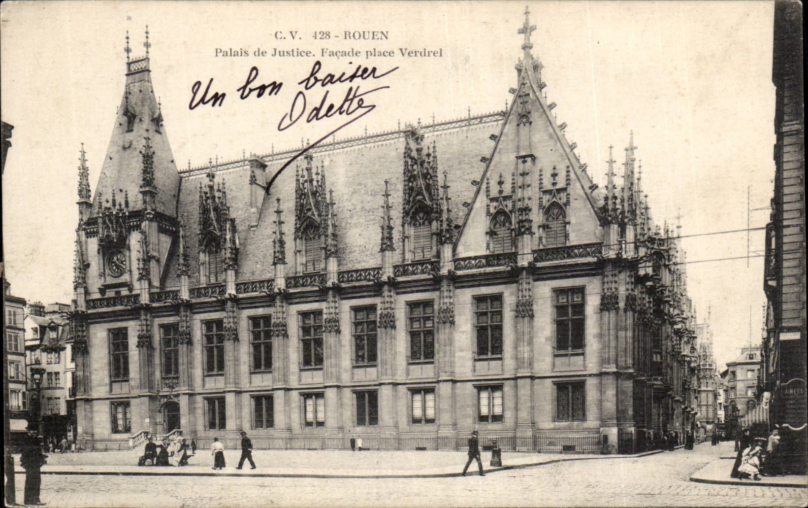 Rouen CPA Palais de justice Facade place Verdrel