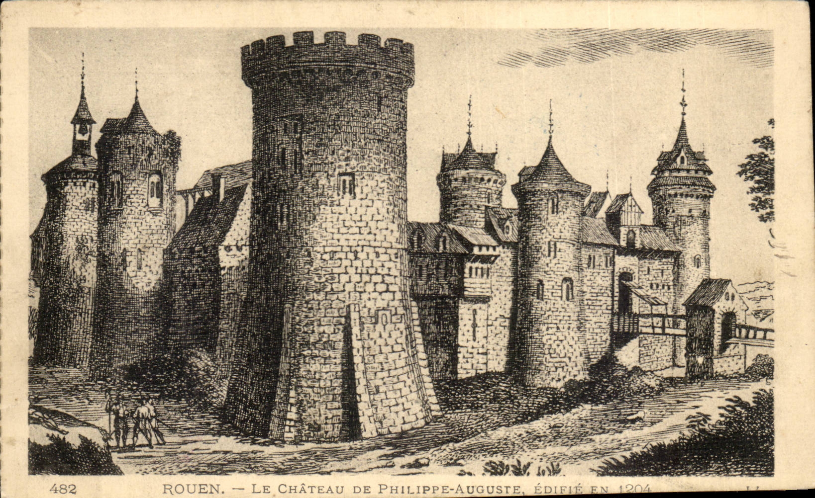 Rouen CPA Le chateau de Philippe Auguste edifie en 1204