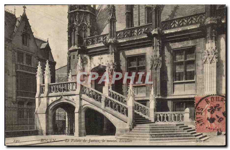 Rouen CPA Palais de justice le nouvel escalier