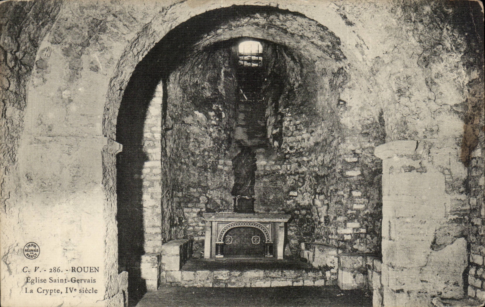 Rouen CPA Eglise Saint Gervais la crypte 