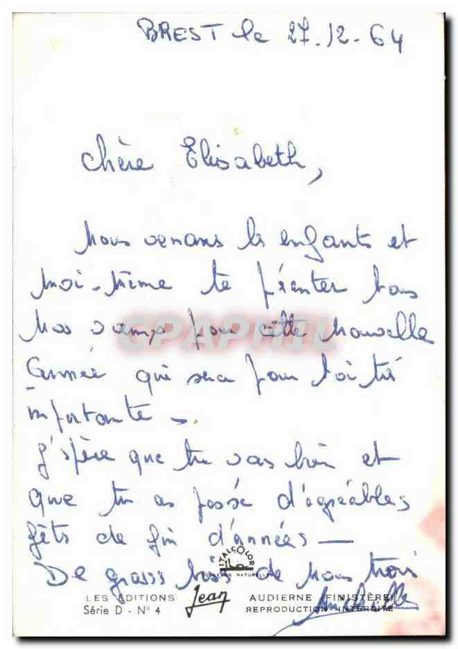 CPSM Audierne  — Rückseite