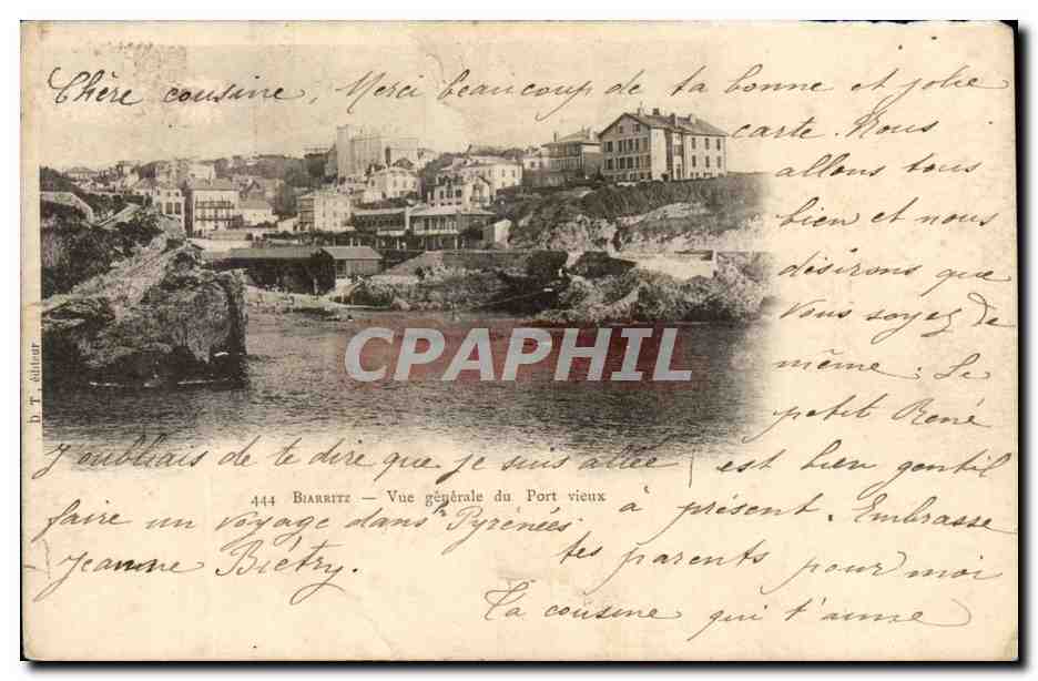 Biarritz — Vue générale du Port vieux — B.T. éditeur, n° 444