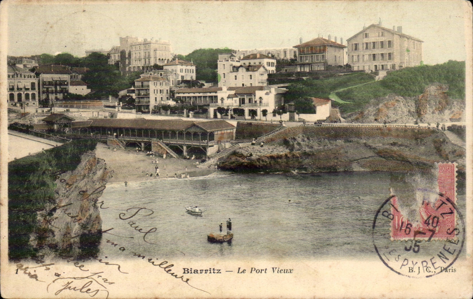 Biarritz — Le Port Vieux — Éditeur B.J.C., Paris, n° de série non visible