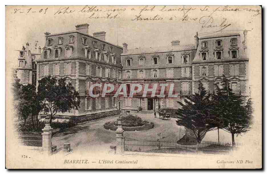 CPA Biarritz L'hotel Continental