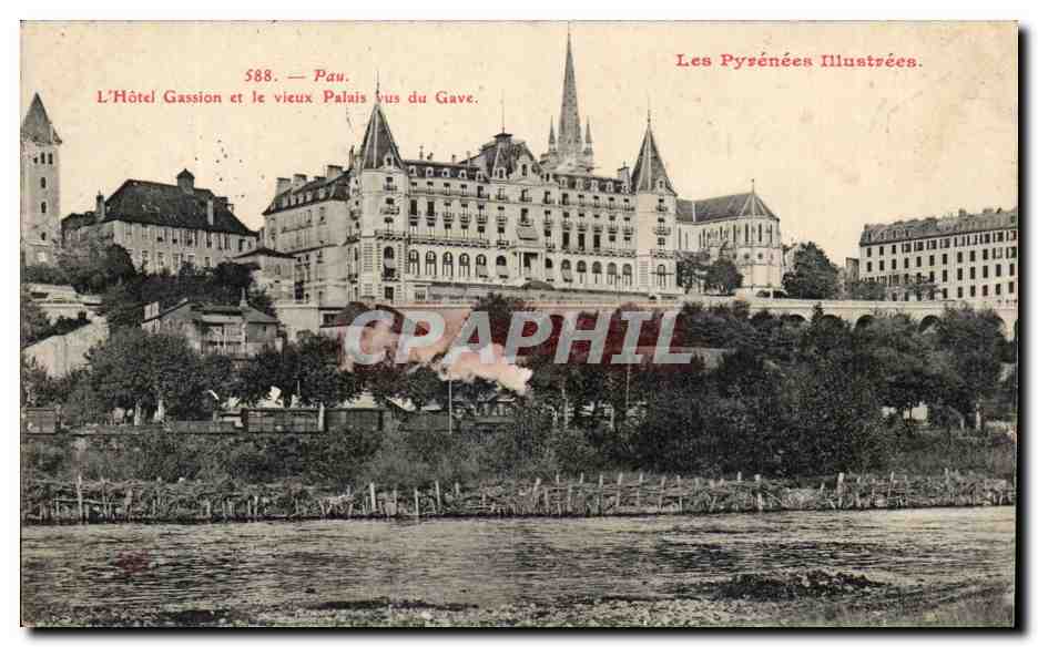 Pau — L'Hôtel Gassion et le vieux Palais du Gave — Les Pyrénées Illustrées, n° 588