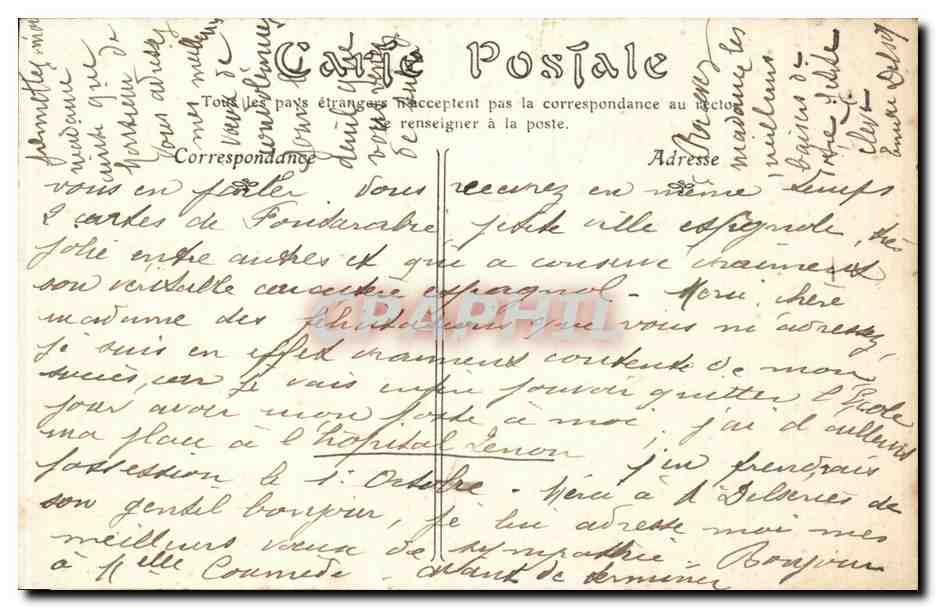 CPA Bayonne Le pont Mayou et le theatre — Rückseite