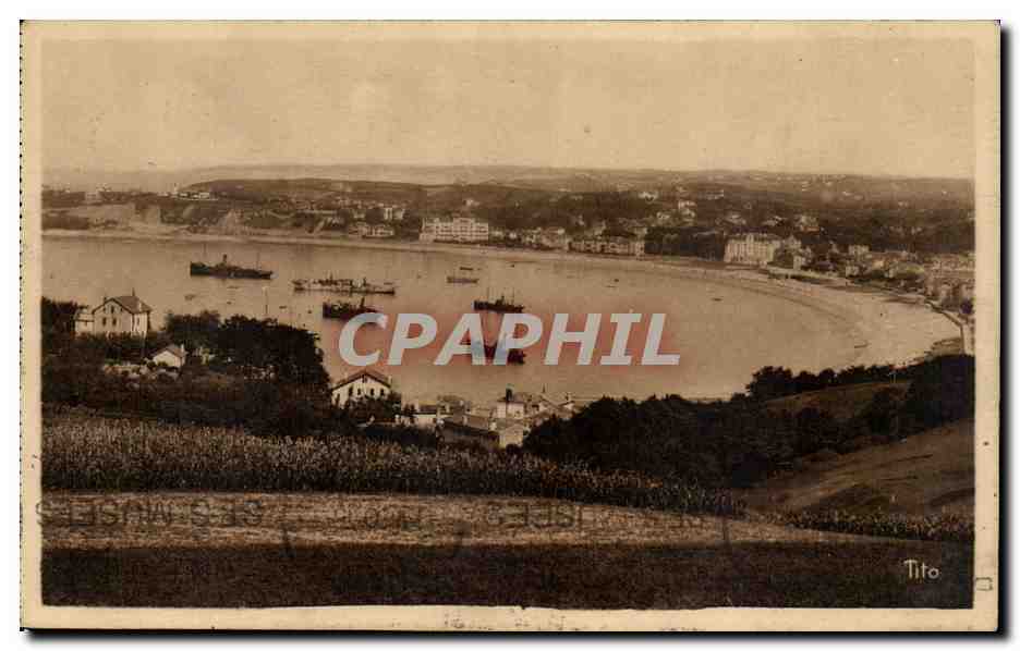 CPA St Jean de Luz Vue generale de la baie prise de Ciboure