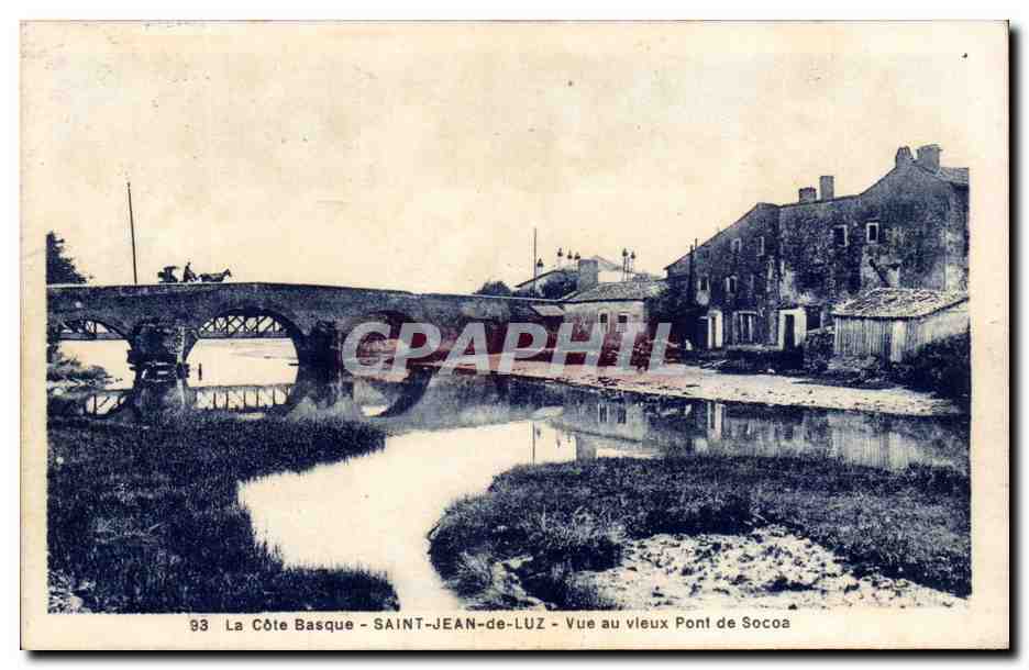CPA St Jean de Luz Vue au vieux pont de Socoa