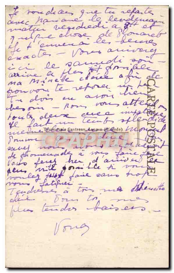 CPA St Jean de Luz La rhune Le sommet de le Rhune  — Verso