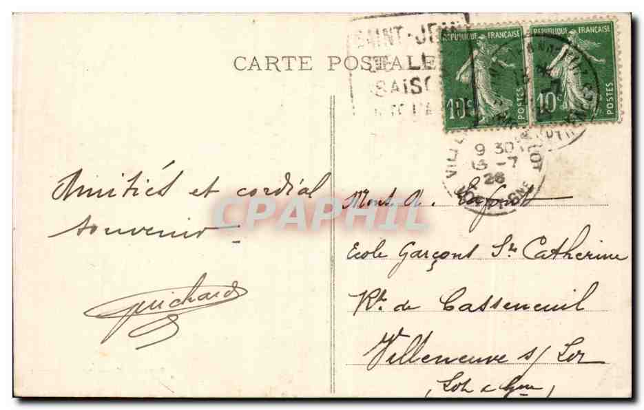 Saint-Jean-de-Luz (B.-P.) — Partie de Pelote Basque — M. D. (éditeur) — Verso
