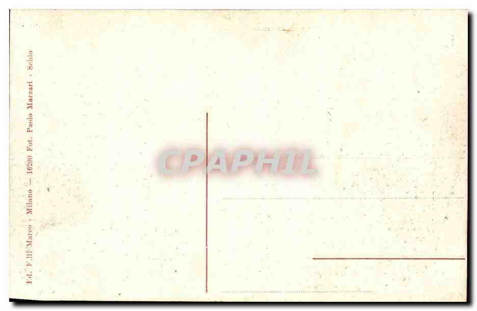 CPA Italie Italia Milano Via Manzoni — Rückseite