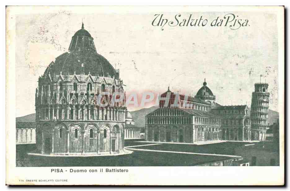 CPA Italie Italie Pisa Duomo con il Battistero
