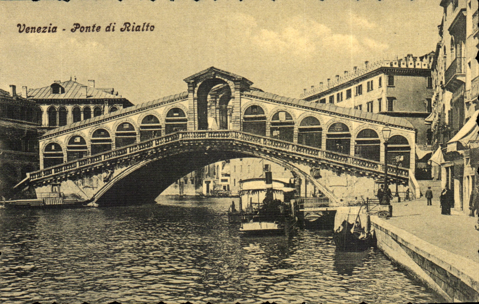 CPA Italie Italie Venezia Ponte Di Realto