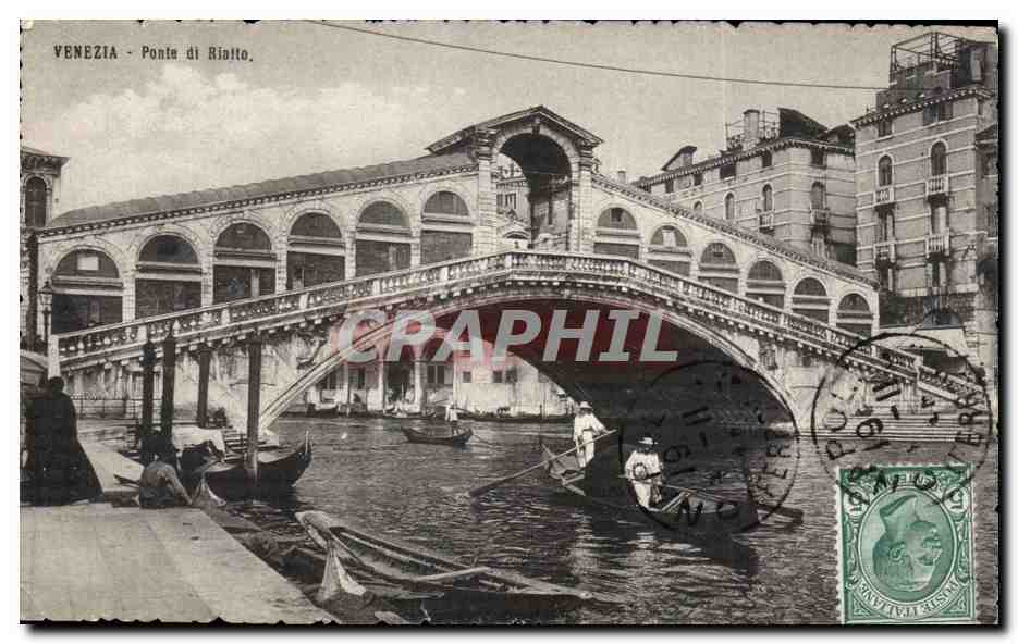 CPA Italie Italie Venezia Ponte di Rialto