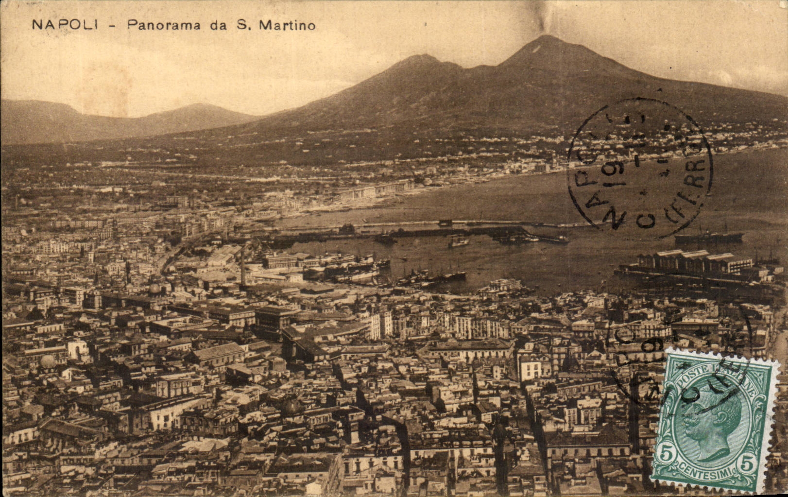 CPA Italie Italie Napoli Panorama da S Martino