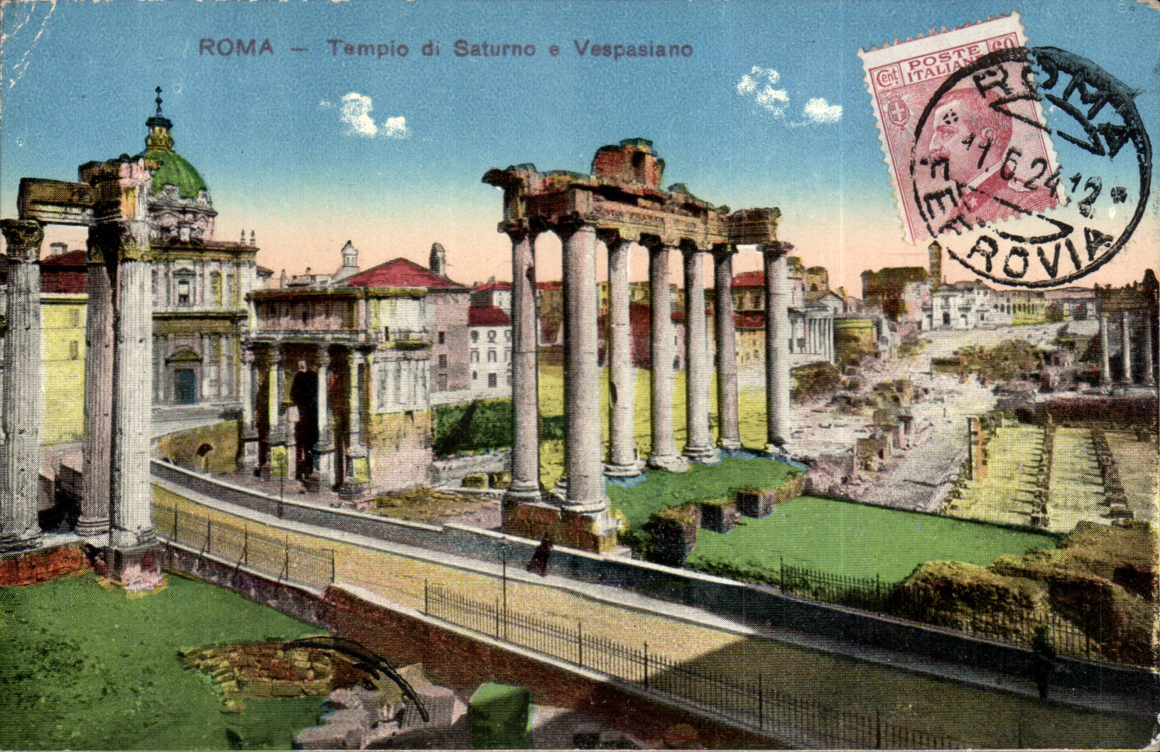 CPA Italie Italie Roma Rempio di Saturno e Vespasiano