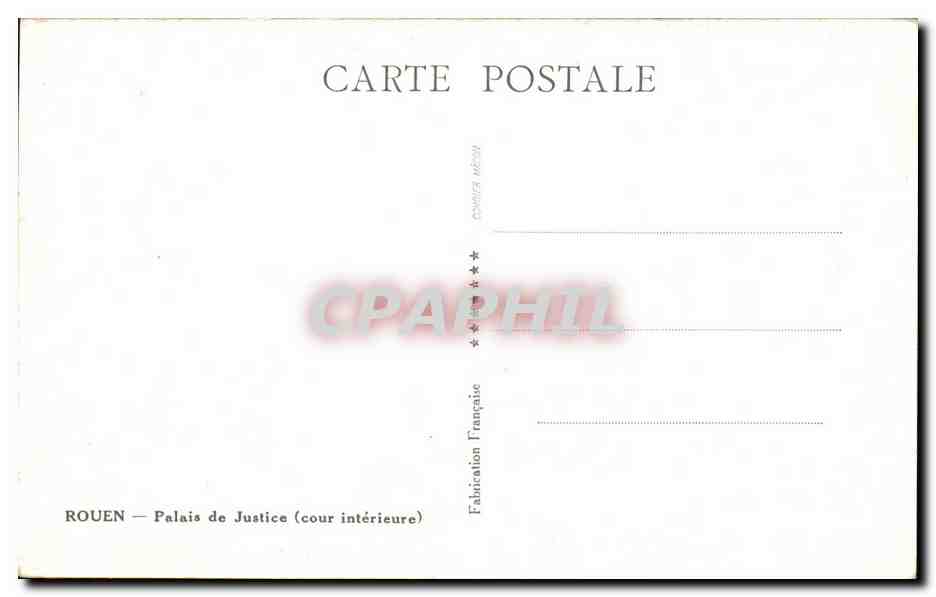 CPA Rouen Palais de justice — Verso