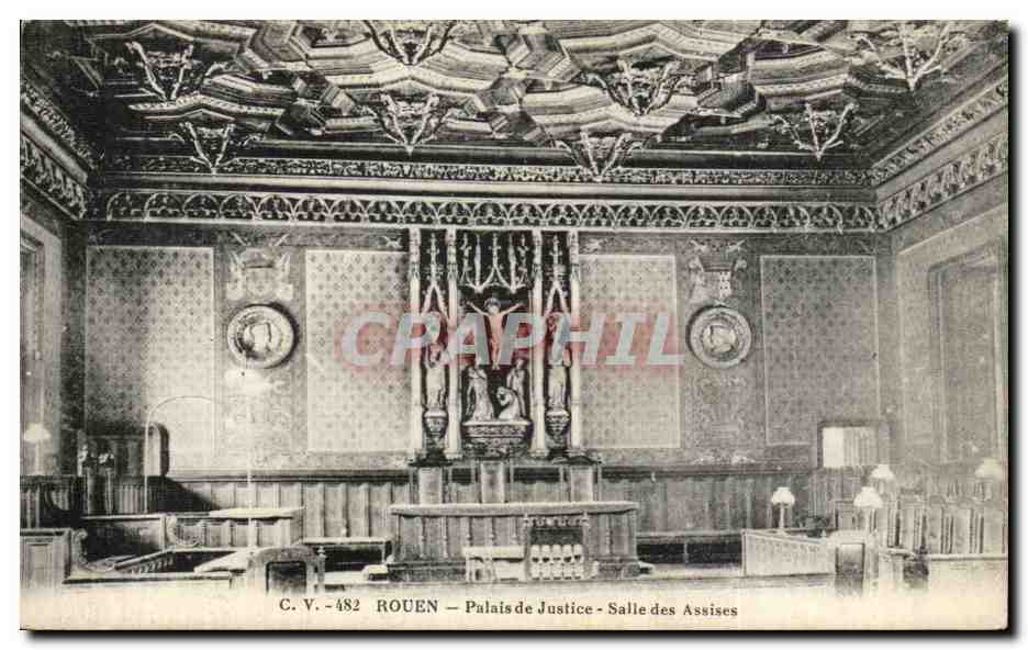 CPA Rouen Palais de justice Salle des assises
