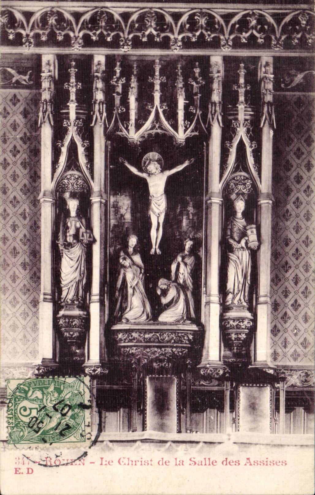 CPA Rouen Le Christ de la salle des Assises