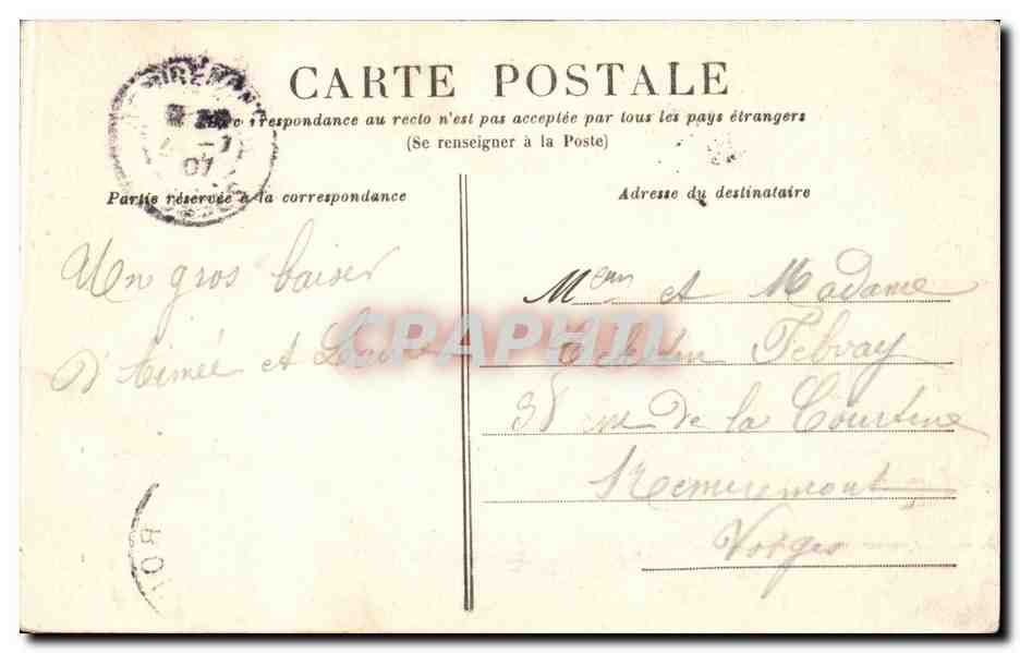 CPA Rouen Le Christ de la salle des Assises — Verso