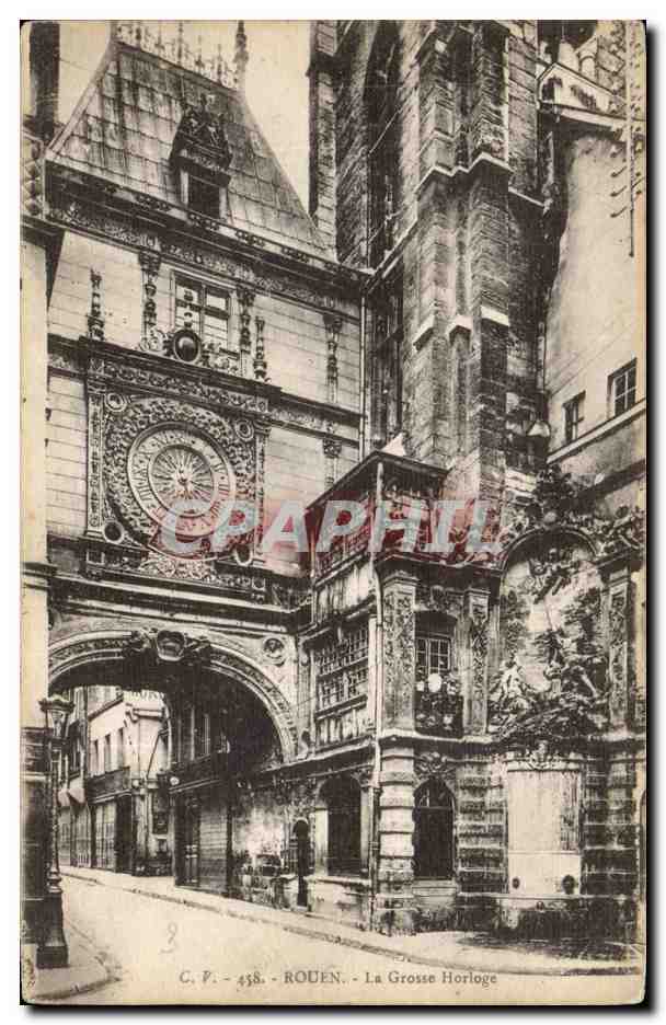 CPA Rouen La grosse horloge