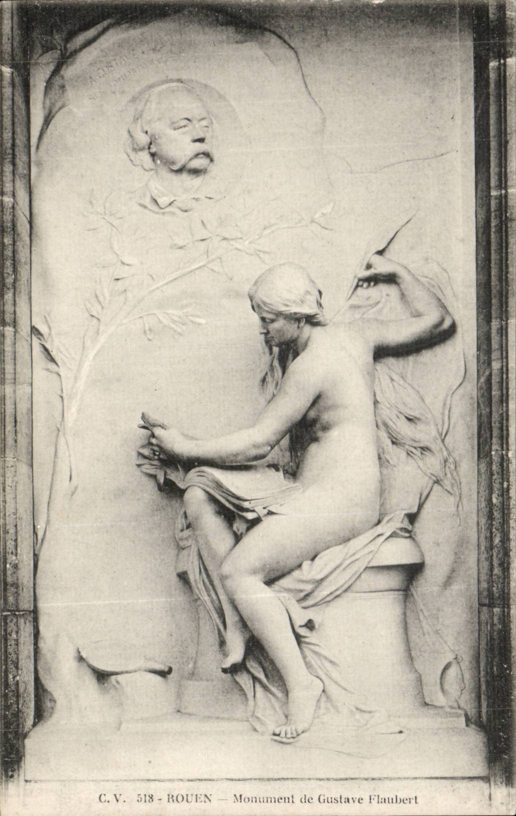CPA Rouen Monument de Gustave Flaubert
