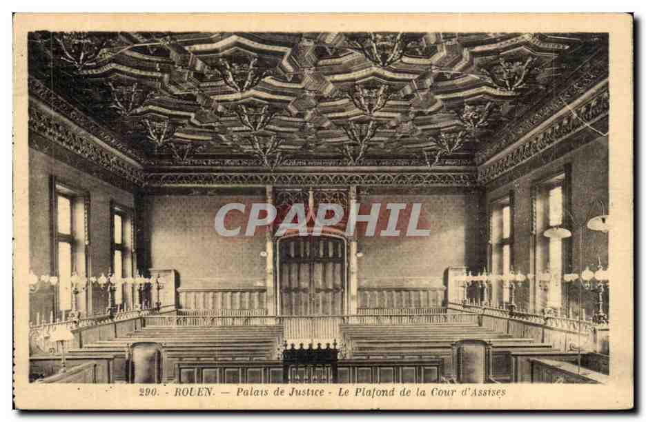 CPA Rouen Palais de justice Le plafond de la cour d'assises
