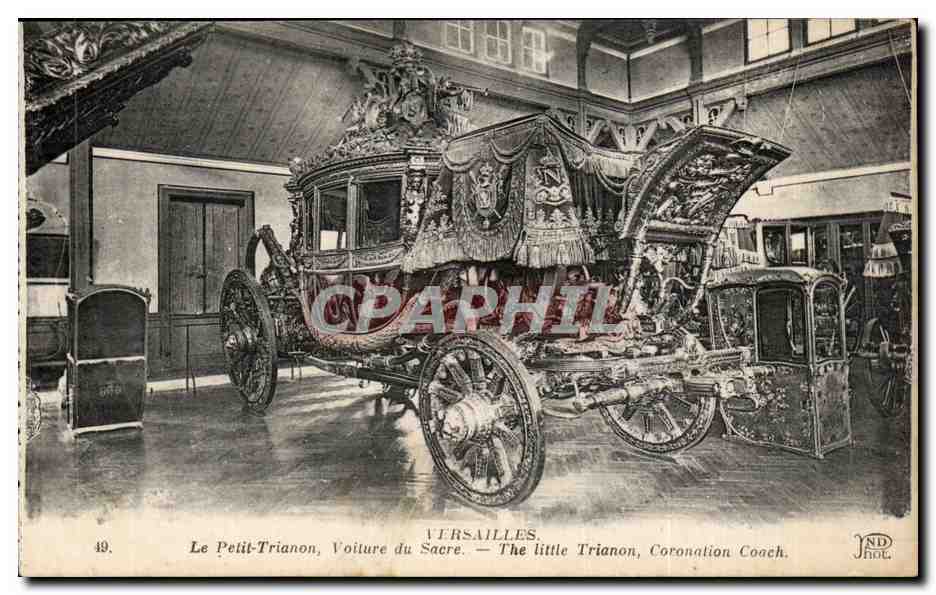 CPA Versailles le petit Trianon Voiture du sacre