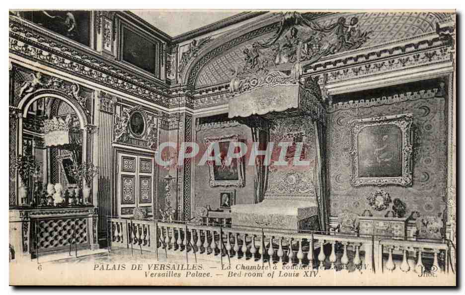 CPA Versailles Palais la chambre a coucher de Louis XIV