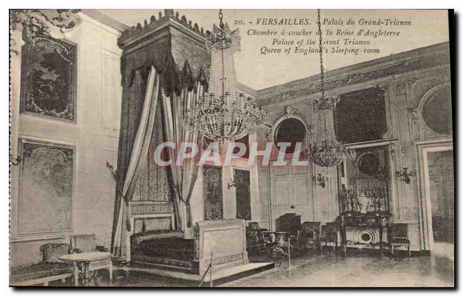 CPA Versailles Palais du petit Trianon Chambre a coucher de la reine d'Angleterre