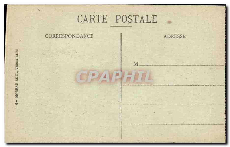 CPA Versailles Palais du petit Trianon Chambre a coucher de la reine d'Angleterre — Verso