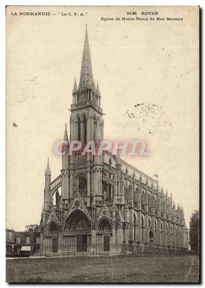 CPA Rouen Eglise de Notre Dame de Bon SEcours