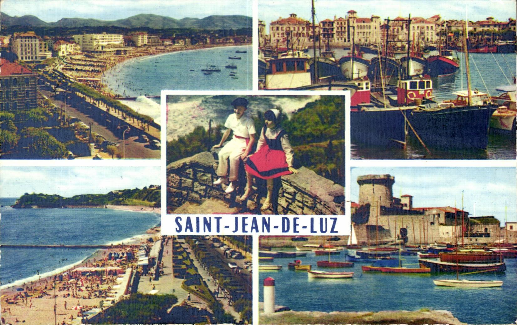 Saint-Jean-de-Luz — vue panoramique du port, de la plage et de la ville — Lumicap