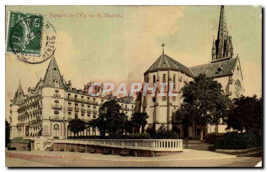 CPA Pau Square de l'eglise St Martin
