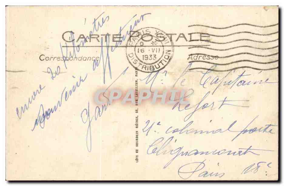 CPA Bayonne Jardin public — Verso