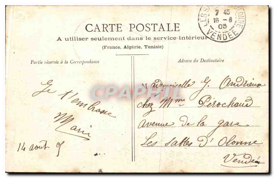 CPA Biarritz Villa Belza et le Cachaou  — Rückseite