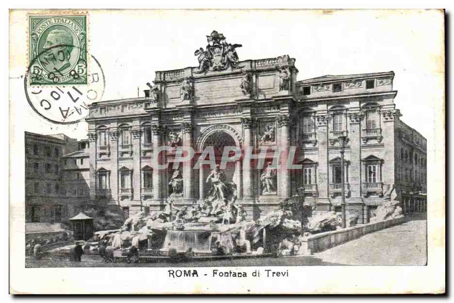 CPA Italie italia Fontana di Trevi