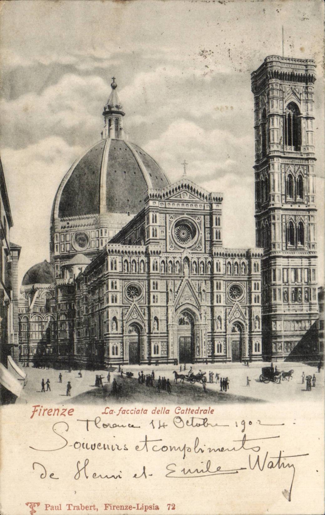 CPA Italie Italia Firenze La facciata della cattedrale