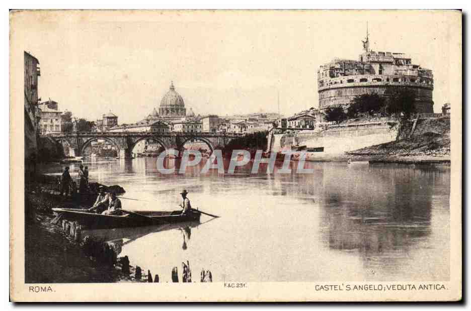 CPA Italie Italia Roma Castel Angelo Veduta Antica