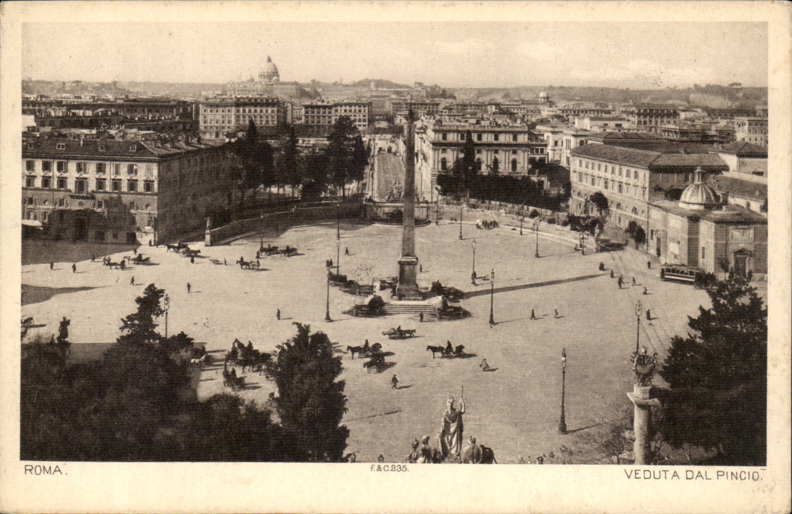 CPA Italie Italia Roma Veduta dal Pincio