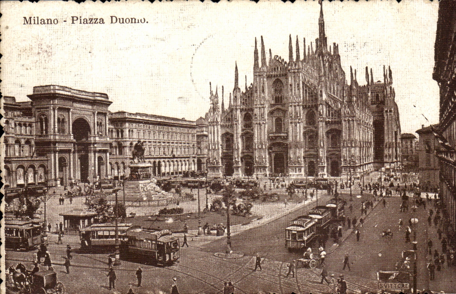 CPA Italie Italia Milano Piazza Duomo