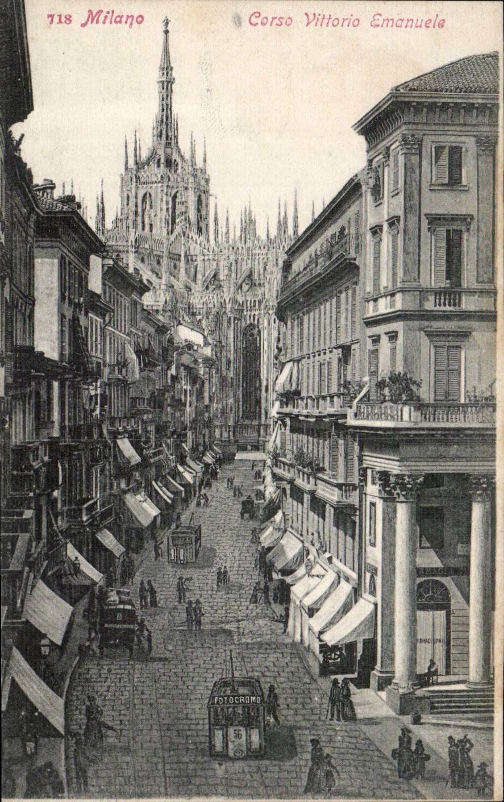 CPA Italie Italia Milano Corso Vittorio Emanuele